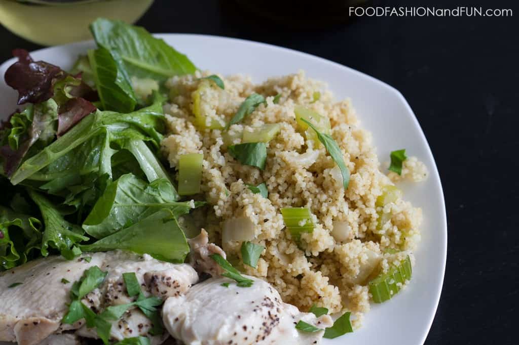 celery, couscous, pasta, celery root, salad, chicken, chicken broth, jalapeÃ±o, side, foodfashionandfun, recipe